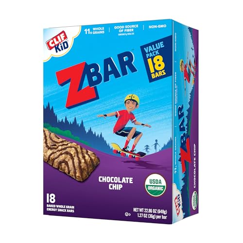 CLIF Kid Zbar - Chocolate Chip - Soft Baked Whole Grain Snack Ba...