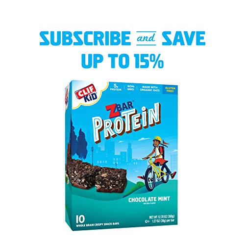 Clif Kid Zbar - Protein Granola Bars - Chocolate Mint Flavor -