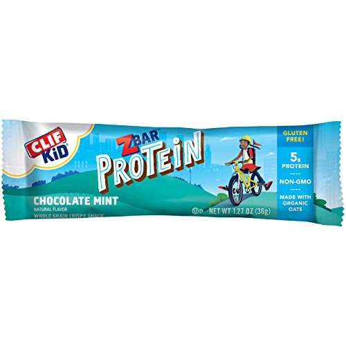 Clif Kid Zbar - Protein Granola Bars - Chocolate Mint Flavor -