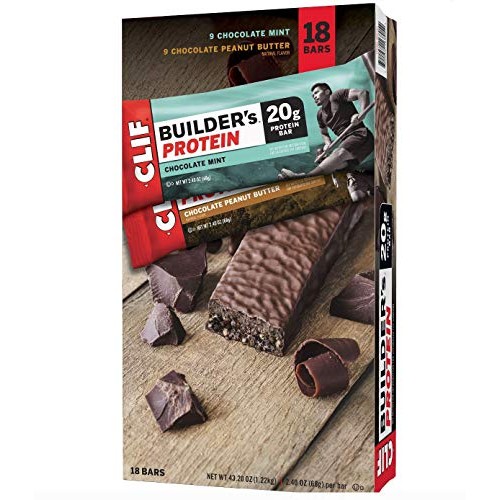 Clif Builders 20G Protein Bar, Variety Pack 2.4 Oz.,18 Ct.