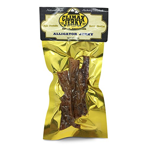 Best All Natural 1 Oz. Smoked Cajun Style Alligator Jerky – 100%