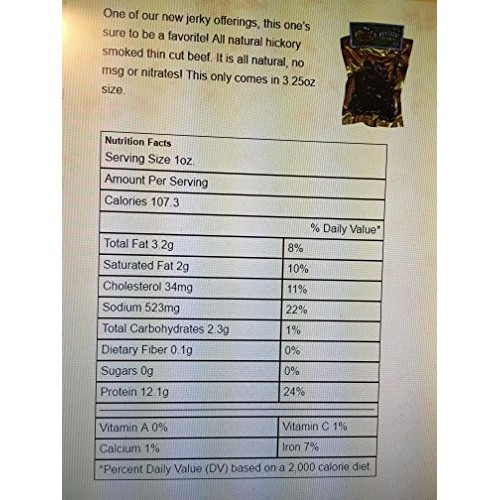 Best Natural Style Thin Cut 3.25 Oz. Smoked Garlic Pepper Beef J