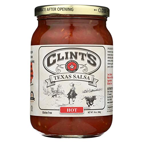 Clints Hot Texas Salsa, 16 Ounce Pack Of 6
