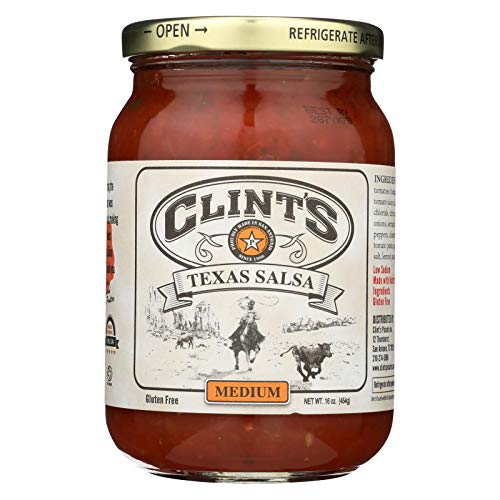 Clints Texas Medium Salsa, 16-Ounce Jars Pack Of 6