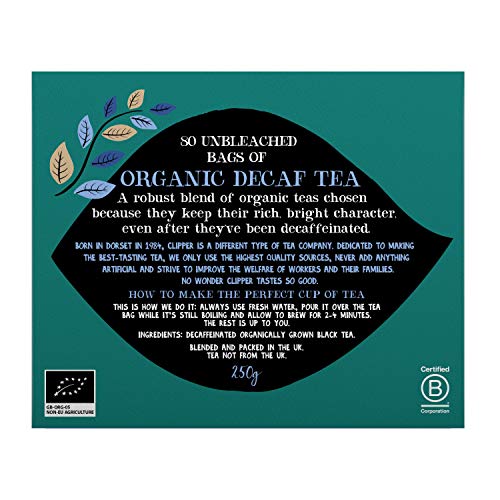 Clipper Teas - 80 Unbleached Bags Of Organic Decaf Tea - 250G