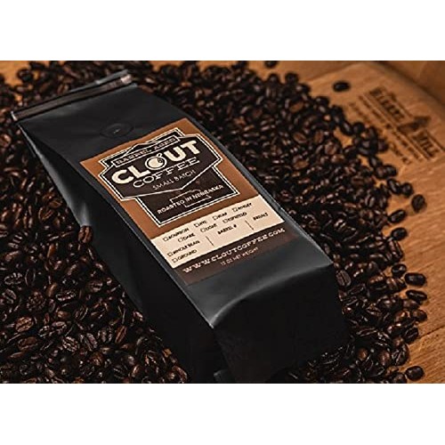 Clout Coffee Bourbon Barrel Aged Coffee, Dark Roast, Ground, One...