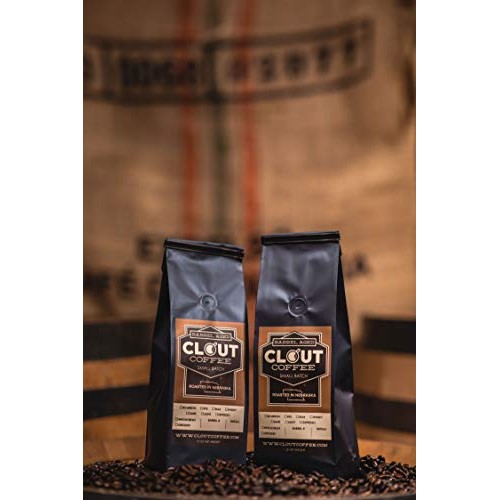 Clout Coffee Bourbon Barrel Aged Coffee, Dark Roast, Ground, One...
