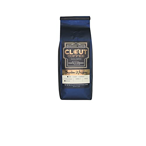 Clout Coffee Bourbon Barrel Aged Coffee, Dark Roast, Ground, One...