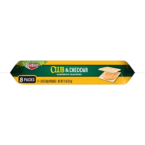 Keebler, Sandwich Crackers, Club And Cheddar, 11Oz Tray 8 Count