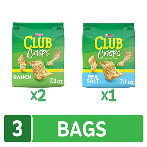Kelloggs Club Cracker Crisps, Baked Snack Crackers, Party Snack...