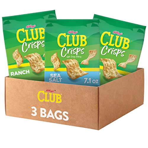 Kelloggs Club Cracker Crisps, Baked Snack Crackers, Party Snack...