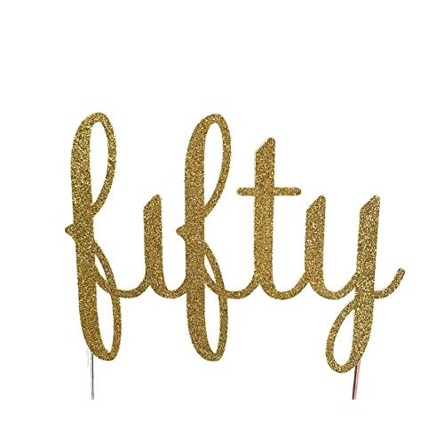 Handmade 50Th Fifty Birthday Cake Topper Decoration - Made In Us