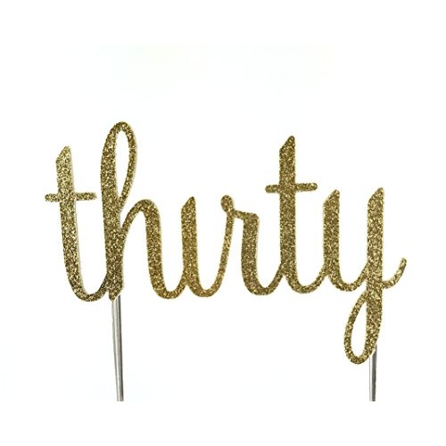 Handmade 30Th Thirtieth Birthday Cake Topper Decoration- Thirty
