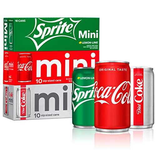Coca-Cola Mini Can Variety Pack, 7.5 Fl Oz, Pack Of 30 10 Each: