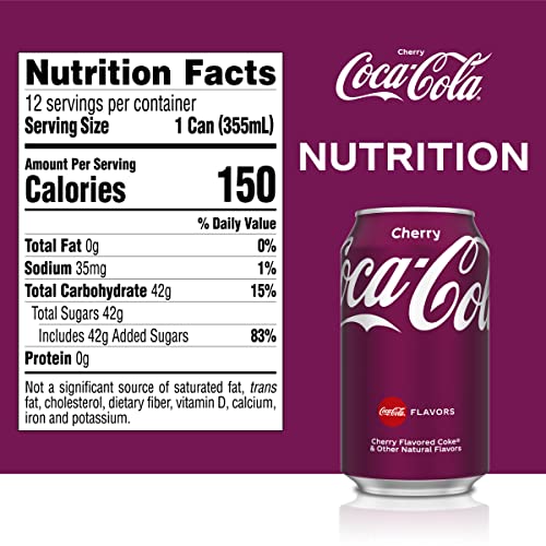Coca-Cola Cherry Coke Soda, 12 Fl Oz Pack Of 12