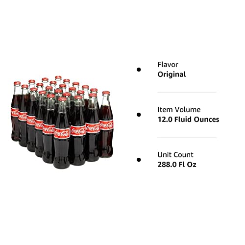 Mexican Coca Cola, Drink Cola, 12 Ounce Pack of 24