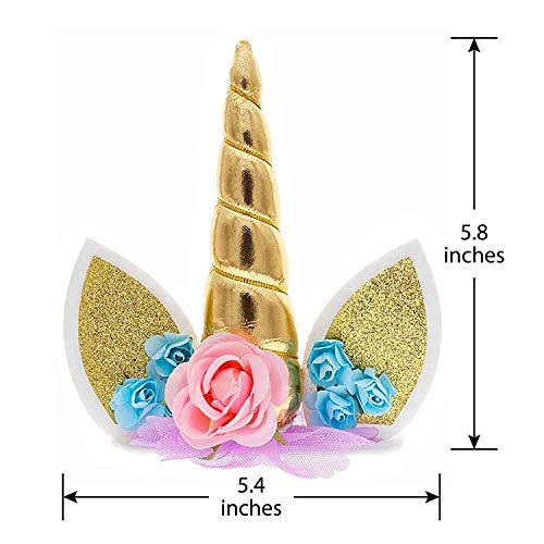 Cocadant Unicorn Cake Topper With Eyelashes And 24 Pieces Double