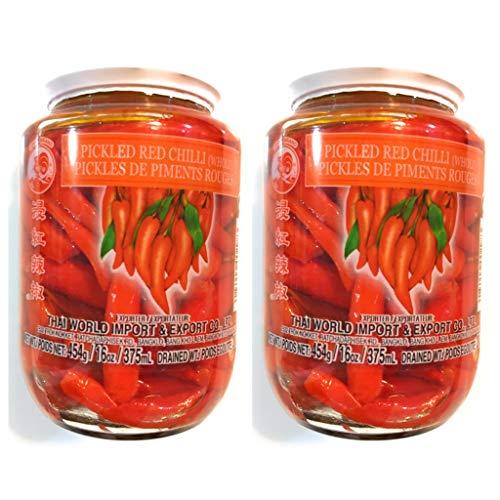 Cock Brand Pickled Red Chili Whole16 Oz-2 Pack 浸紅辣椒
