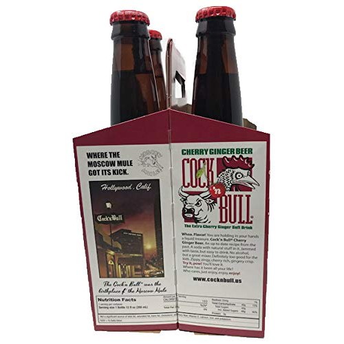 Cock N Bull Cherry Ginger Beer | One 4 Pack 12 Fl Oz Bottles |