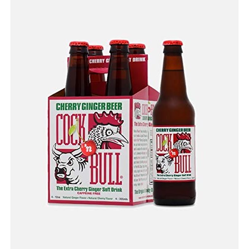 Cock N Bull Cherry Ginger Beer | One 4 Pack 12 Fl Oz Bottles |