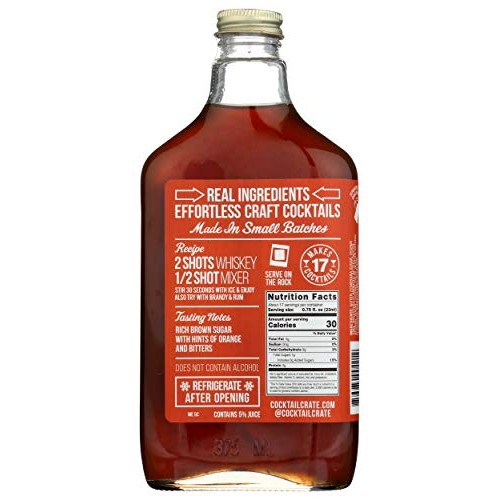 Cocktail Crate, Craft Cocktail Mixer, Classic Old Fashioned, 12.