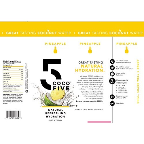 Coco5 All Natural Sports Drink With 5 Naturally Occurring Electr