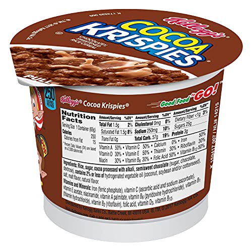 Kellogg’S Cocoa Krispies Breakfast Cereal In A Cup 2.3Oz Pack O
