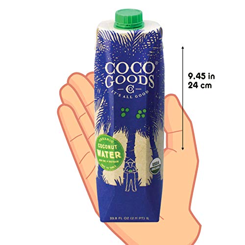 Cocogoodsco Vietnam Single-Origin 100% Organic Coconut Water, No