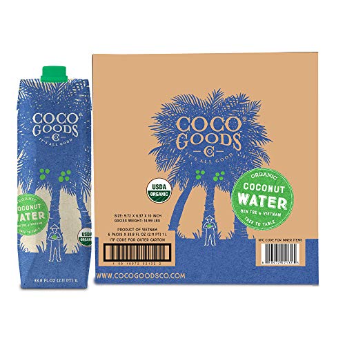 Cocogoodsco Vietnam Single-Origin 100% Organic Coconut Water, No