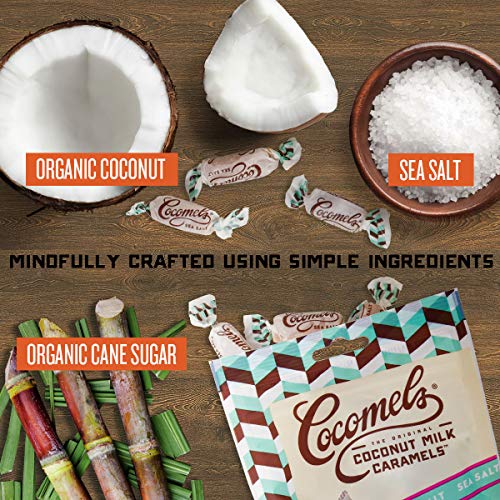 Cocomels Coconut Milk Caramels, Original, Sea Salt, And Coconut