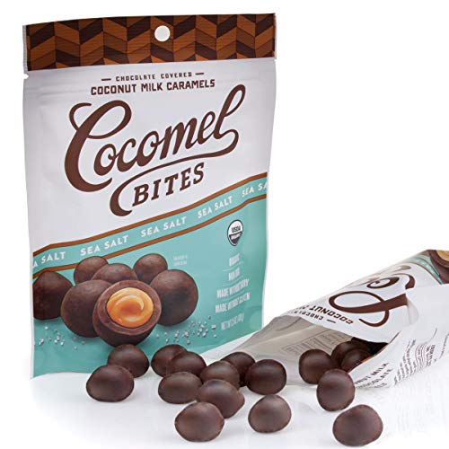 Cocomels Chocolate Sea Salt Caramel Bites, Organic Candy, Dairy
