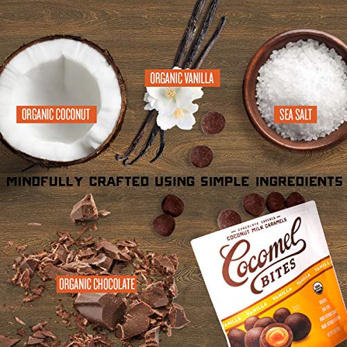 Cocomels Chocolate Vanilla Caramel Bites, Organic Candy, Dairy F