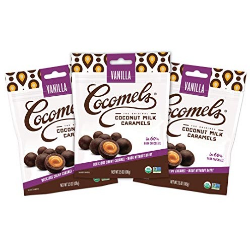 Cocomels Chocolate Vanilla Caramel Bites, Organic Candy, Dairy F