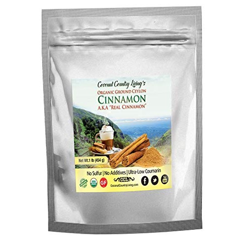 Organic Ceylon Cinnamon Powder Ground 1 Lb, Raw, True Cinnamon F