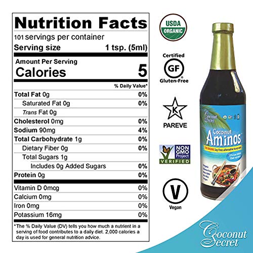 Coconut Secret Coconut Aminos - 16.9 Fl Oz - Low Sodium Soy Sauc