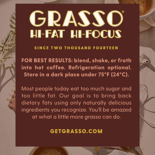 Grasso Mocha Creamer | The Original High-Fat Coffee Creamer | Ke...