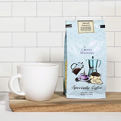 Coffee Masters Flavored Coffee, Almond Amaretto, Whole Bean, 12-... Coffee Masters Flavored Coffee, Almond Amaretto, Whole Bean, 12-...