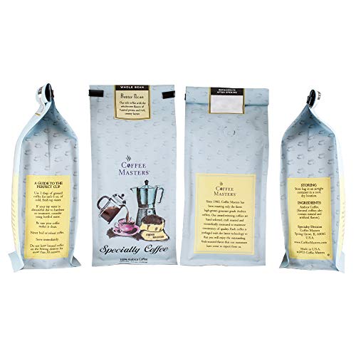Coffee Masters Flavored Coffee, Butter Pecan, Whole Bean, 12-Oun...