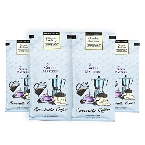 Coffee Masters Flavored Coffee, Chocolate Raspberry, Ground, 12-...