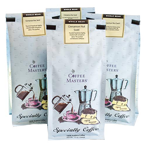 Coffee Masters Flavored Coffee, Cinnamon Nut Swirl, Whole Bean, ...