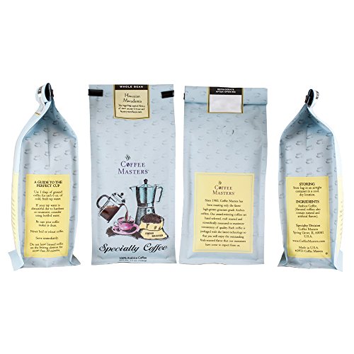Coffee Masters Flavored Coffee, Hawaiian Macadamia, Whole Bean, ...