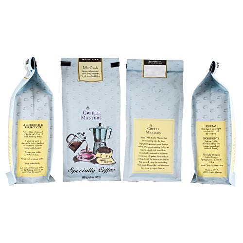 Coffee Masters Flavored Coffee, Toffee Crunch, Whole Bean, 12-Ou...