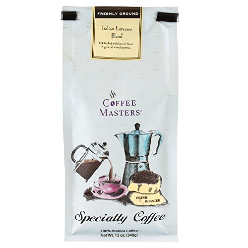 Coffee Masters Gourmet Coffee, Italian Espresso Blend, Ground, 1...