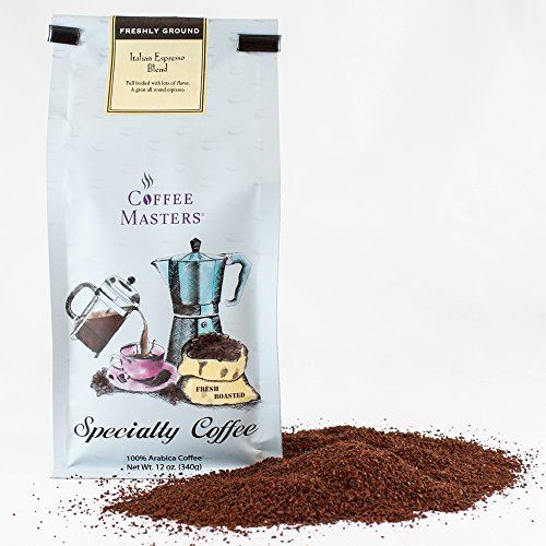 Coffee Masters Gourmet Coffee, Italian Espresso Blend, Ground, 1...