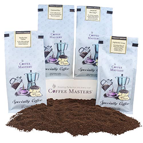 Coffee Masters Ground Coffee Sampler, Jamaican Me Crazy, Chocola...