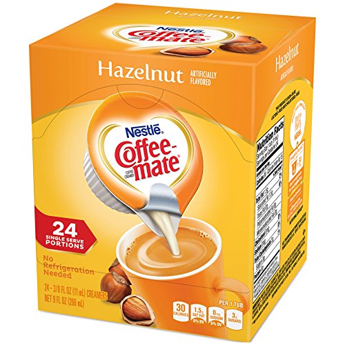 Coffee Mate Coffee Creamer Liquid Singles, Hazelnut, 24 Count P