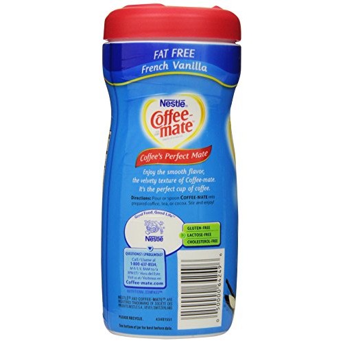Coffee Mate Fat Free French Vanilla Powder Coffee Creamer 15 Oz.