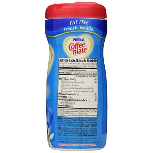Coffee Mate Fat Free French Vanilla Powder Coffee Creamer 15 Oz.