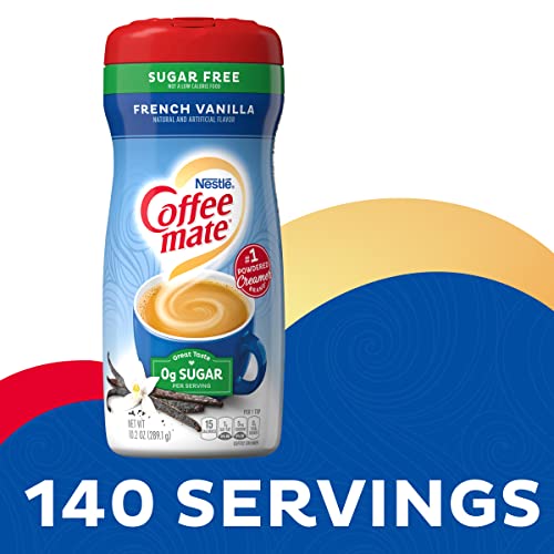 Coffee-Mate Coffee Creamer Sugar Free French Vanilla, Pack Of 6