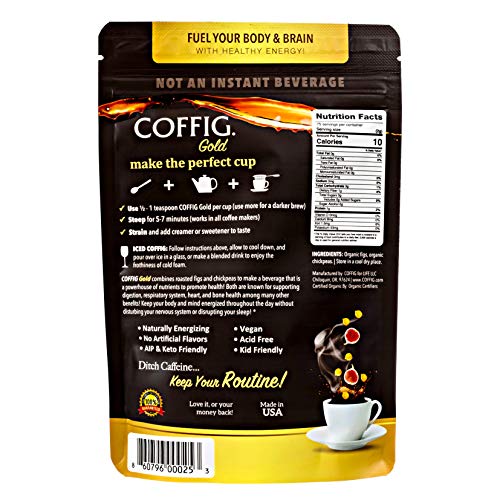 Coffig Gold - Organic Roasted Fig &Amp; Chickpea Coffee Substitute